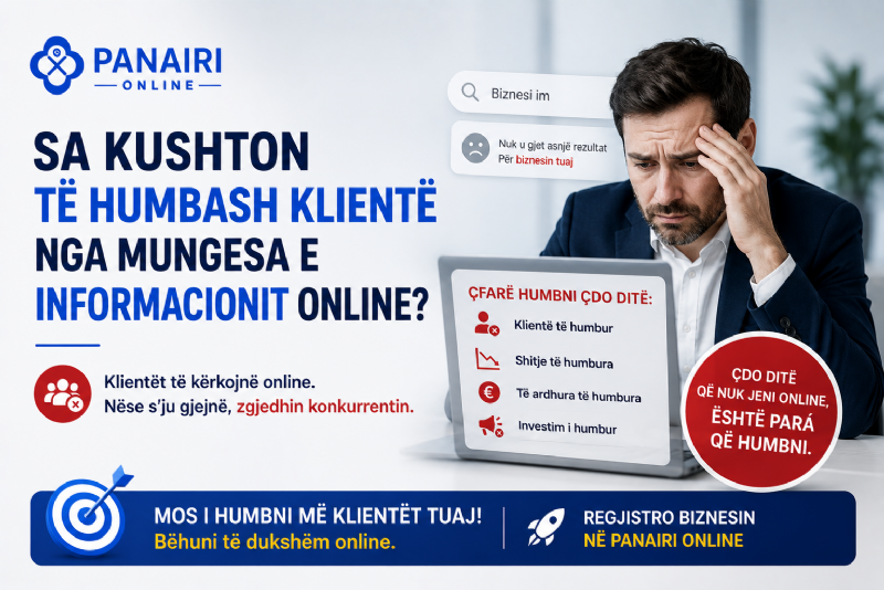 Sa kushton të humbasësh klientë çdo ditë nga mungesa e informacionit online ?